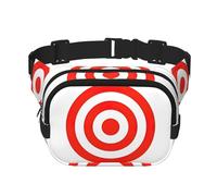 Design Target Sac banane double couche avec imprimé carré pour homme et femme, noir, One Size