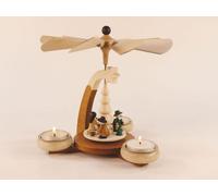 Design-Teelichtpyramide Forêt Motif Hxl 19x19, 5cm Neuf Pyramide de Noël