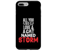 Design tempête avec nom de Chat - All You Need is Love! Coque pour iPhone 7 Plus/8 Plus