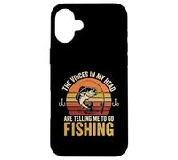 Design The Voices in My Head are Telling Me to Go Fishing Coque pour iPhone 16 Plus