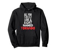 Design tornade avec nom de Chat - All You Need is Love ! Sweat à Capuche