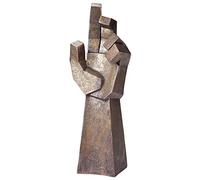 Design Toscano AL62360 Statue de Main cubique Moderne montée en liberté, dorée, 14 x 20,25 x 54,5 cm
