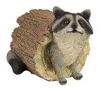 Design Toscano Bandit le Raton Laveur Statue d'Animal de Décoration de Jardin, 25.5 cm, polyrésine, palette complète de couleur