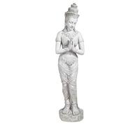 Design Toscano Bel Être Teppanom Thaïlandais Statues de Jardin Décor Asiatique, 89 cm, polyrésine, pierre antique