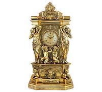 Design Toscano Château de Chambord Horloge de Tablette de Cheminée Décor Classique, 51 cm, polyrésine, or