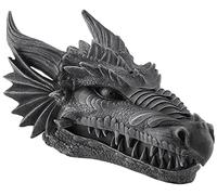 Design Toscano CL5678 Porte-encens sculpté en Forme de tête de Dragon Gris 14 x 26,5 x 12,5 cm