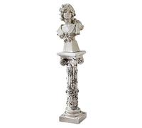 Design Toscano EU2866 Guirlande de Rose piédestal Sculpture Blanc 29 x 29 x 86,5 cm