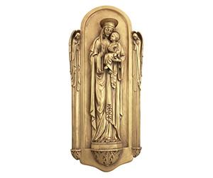 Design Toscano EU34562 Il Virgin Benedetto di Turin Sculpture Murale Or 6,5 x 20,5 x 44,5 cm