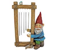 Design Toscano Garden GNOME Statue - Sonner Son Chimes Garden GNOME - Pelouse GNOME