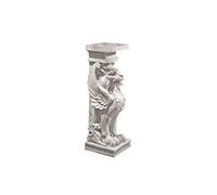 Design Toscano JE122391 Piédestal Lion ailé sculpté Ivoire 26,5 x 25,5 x 78,5 cm