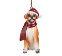 Design Toscano JH576303 Décorations de Noël - Décorations de Noël de chien de boxeur de vacances