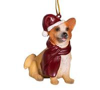 Design Toscano JH576337 Décorations de Noël - Noël Welsh Corgi Ornements de vacances pour chiens