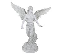 Design Toscano KY1174 Statue d’ange de patience grande Blanc 35,5 x 76 x 95,5 cm
