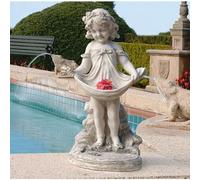 Design Toscano KY30467 Sculpture Tablier d’Abigail de l’abondance Blanc Cassé 23 x 26,5 x 49,5 cm
