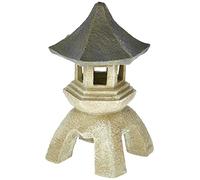 Design Toscano Lanterne Décorative Asiatique Statue Extérieure, Grand 43.25 cm, polyrésine, deux tons pierre