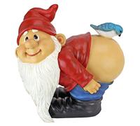 Design Toscano Loonie Moonie Nu Fesses Statue de Gnome De Jardin, Grand 30.5 cm, polyrésine, palette complète de couleur