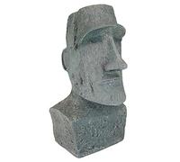 Design Toscano Monolithe Ahu Akivi Moai de l'Île de Pâques Statue de Jardin, Grand 61 cm, polyrésine, pierre grise