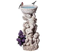 Design Toscano NG27902 Statuette Trois Chérubins avec Urne, Ivoire Antique, 28 x 35.5 x 85 cm