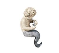 Design Toscano NG31302 Statue de Petits Trésors de l’Océan Sculpture de siège Bronzage 16,5 x 18 x 39,5 cm