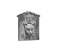 Design Toscano NG31604 Sculpture Murale Attention au Chat, Gris, 2.5 x 24 x 25.5 cm