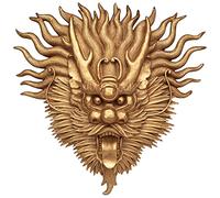 Design Toscano NG34875 Masque Mural de Dragon sculpté tibétain Multicolore 4 x 48,5 x 48,5 cm