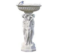 Design Toscano OS59146 Socle sculpté de la Colonne des ménades Blanc Cassé 45,5 x 45,5 x 89 cm