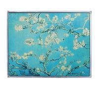 Design Toscano Panneau en Verre teinté - Van Gogh Amande Fleurs Vitrail Tentures - Traitements Fenêtre en Verre Art