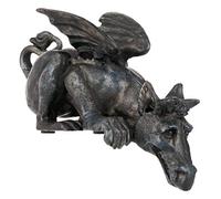 Design Toscano PD0315 Sculpture de Whittingford le Dragon chagriné Gris 7,5 x 18 x 9 cm