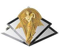 Design Toscano PD0441 Sculpture murale d'une tête d’ange en effet miroir Ivoire 4 x 33 x 23 cm
