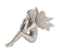 Design Toscano PD1546 Statue de Fée pensive Blanc Cassé 29 x 14 x 21,5 cm