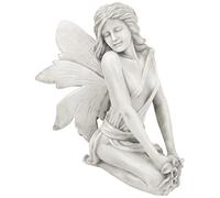 Design Toscano PD1549 Sculpture des fées du Jardin enchanté Blanc Cassé 12,5 x 20,5 x 21,5 cm