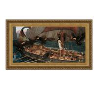 Design Toscano Peinture Ulysse et la sirène 1891 NR 27 x 16,5 cm Salle de séjour