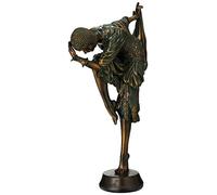 Design Toscano QL143311 Sculpture décorative d’un danseur avec Serpents Vert 7,5 x 18 x 33 cm