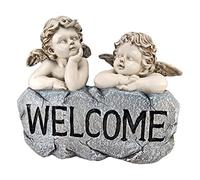 Design Toscano QL30642 Chérubins Jumeaux de Bienvenue de Raphaël Statue Bronze 14 x 26,5 x 25,5 cm