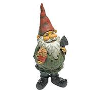 Design Toscano QM211261 Garden Gnome Statue - Dagobert avec des cadeaux jardin Gnome - Pelouse Gnome