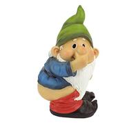 Design Toscano QM2432400 Garden Gnome Statue - Stinky Jardin Gnome - Méchant Gnomes - Mooning Gnomes Statues