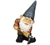 Design Toscano QM24337001 Statue de Gnome avec Houe Résine