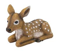 Design Toscano QM2787100 Statuette Bébé de Chevreuil Darby le Petit Faon de Forêt, Multicolore, 15 x 37 x 23 cm