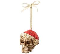 Design Toscano QS23709 Arbre de Noël Ornement - Skelly Père Noël avec le Père Noël Chapeau Skeleton Figure Ornements de vacances