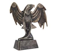 Design Toscano QS7373 Statue d’Aigle Art déco Construisant la Force Bronze 28 x 33 x 35,5 cm