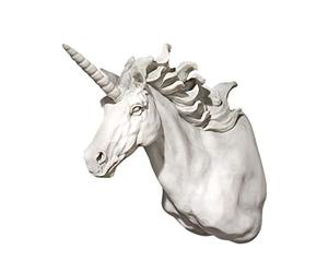 Design Toscano Sculpture murale trophée la licorne Alicorn, pierre ancienne