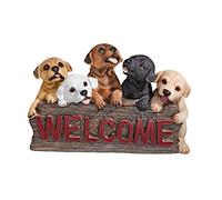 Design Toscano Signe de bienvenue eu défilé de chiots