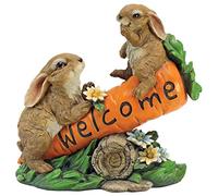 Design Toscano Statue en signe de bienvenue de lapins regroupés