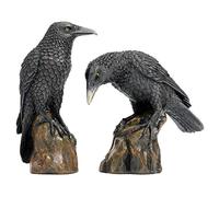 Design Toscano statues corbeaux de la nuit, 5x11.5x15 cm