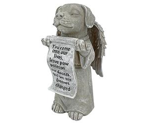 Design Toscano Statuette pour mémorial de chien, empreintes de pattes sur nos cœurs