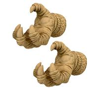 Design Toscano Talons du Dragon Dunheviel Sculptures Murales de Décorations Gothiques, 18 cm, Ensemble de Deux, polyrésine, pierre gothique