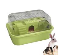 Design transparent avec roue de course, habitat double couche, petit habitat animal, fermeture ventilée compacte, espaces de vie, cage à hamster pour gerbilles, bunnies, chinchillas, dortoirs