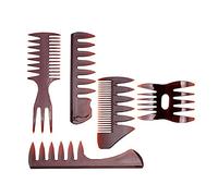 Design très attractifEnsemble de peigne de style professionnel, Nouvelle Creative 5PCS Set peigne à cheveux pour hommes Styler insérer peigne à cheveux peigne Show Wide Tooth Brown Premium Qualité