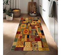Design Tribal Africain Tapis Couloir Long Tapis Patchwork 60 x 150 cm Doux Antidérapant Tapis Étroit, Brun Lavable Moquette Cuisine Long - Coureur de Passage pour Cuisine Couloir Passage Chambre