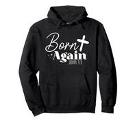 Design Typographique de Foi Spirituelle Jean 3:3 Sweat à Capuche